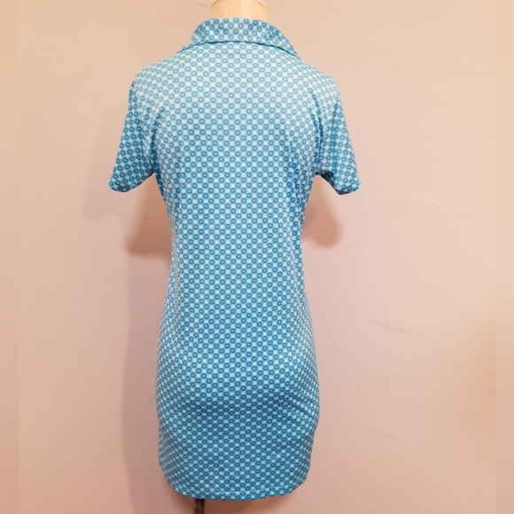 VTG GAP BLUE POLKA DOT DRESS BUBBLE PREPPY DELIAS 90S SKATER RETRO HIPSTER EMO M - Picture 7 of 9